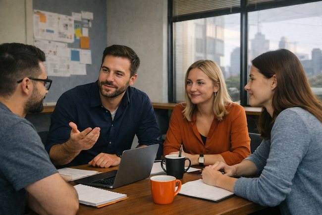 LeadsLoader team working together